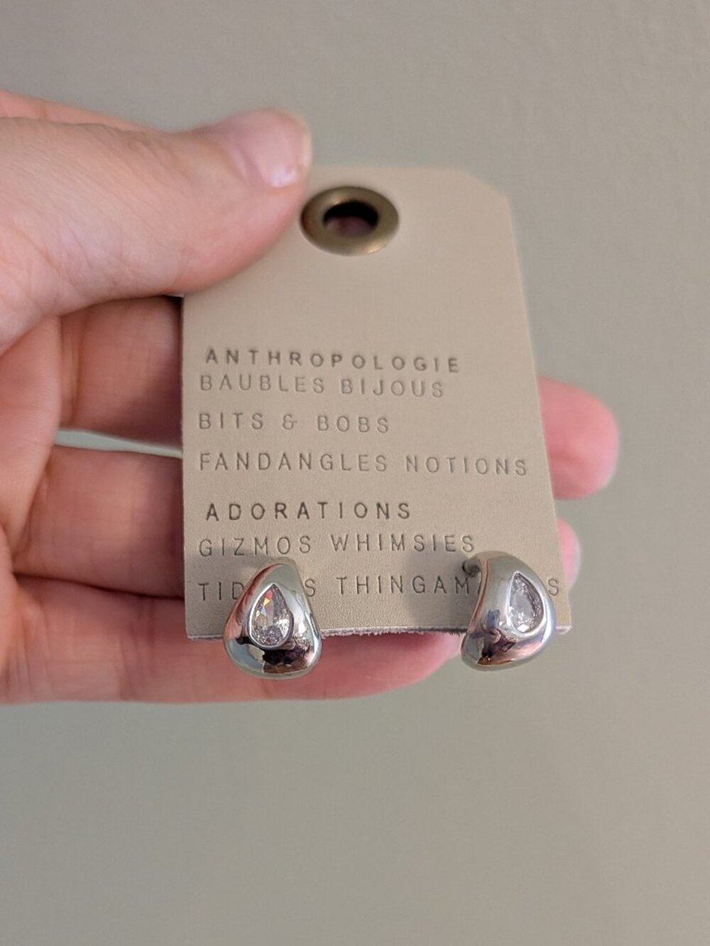 Anthropologie silver earrings